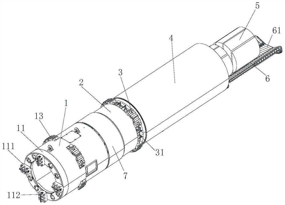 Girdling type tunneling equipment