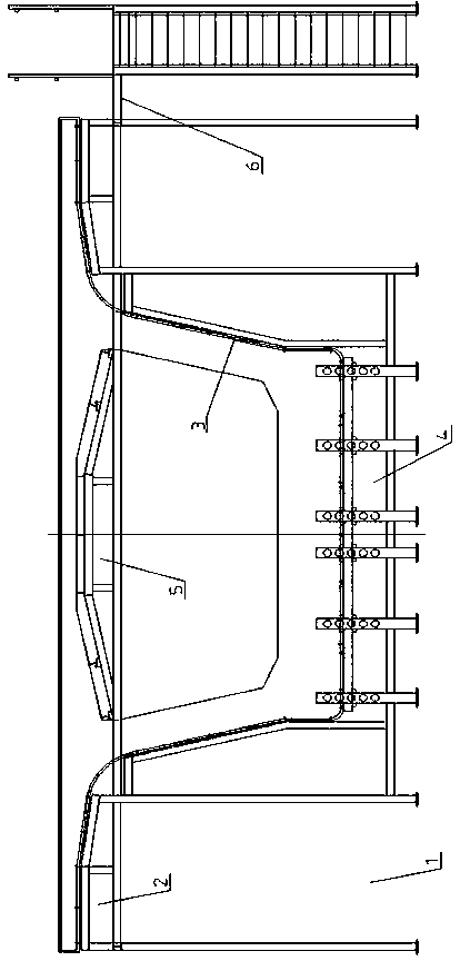 Segmental precast variable-cross-section concrete box beam steel bar binding bed-jig