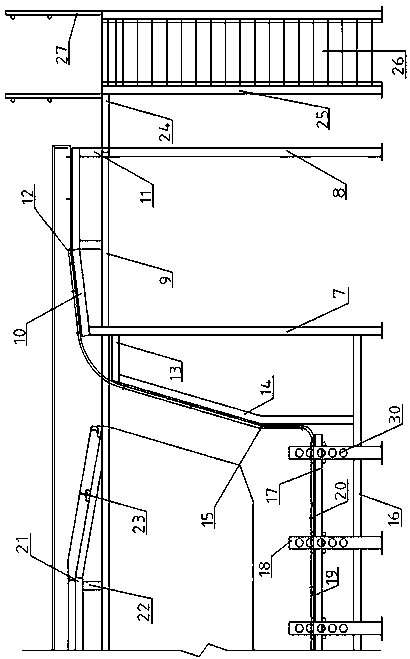 Segmental precast variable-cross-section concrete box beam steel bar binding bed-jig