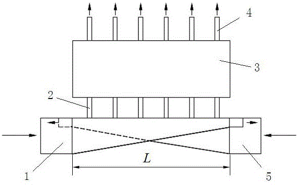 Complementary type pulp distributing method of headbox