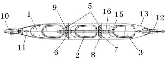 Entertaining dragon boat adopting combined structure and manufacturing method of entertaining dragon boat