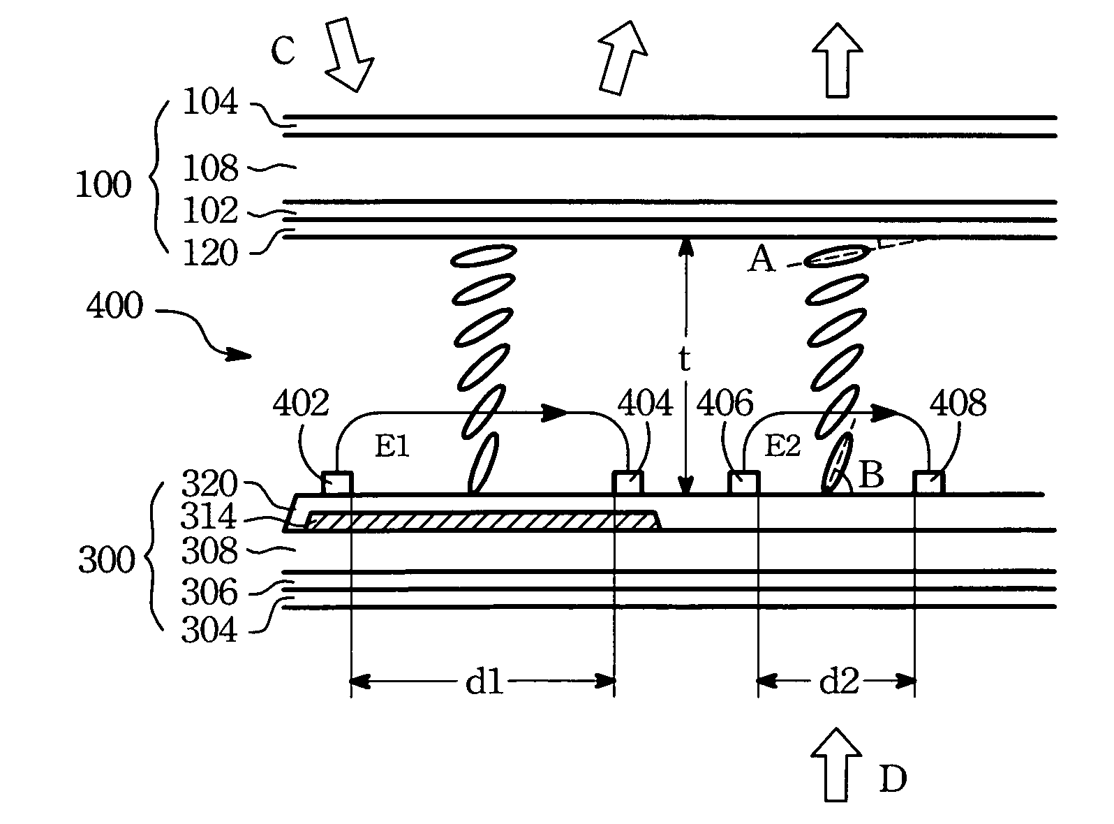 Transflective LCD with common and pixel electrodes on lower substrates spaced at a larger interval in the reflective region