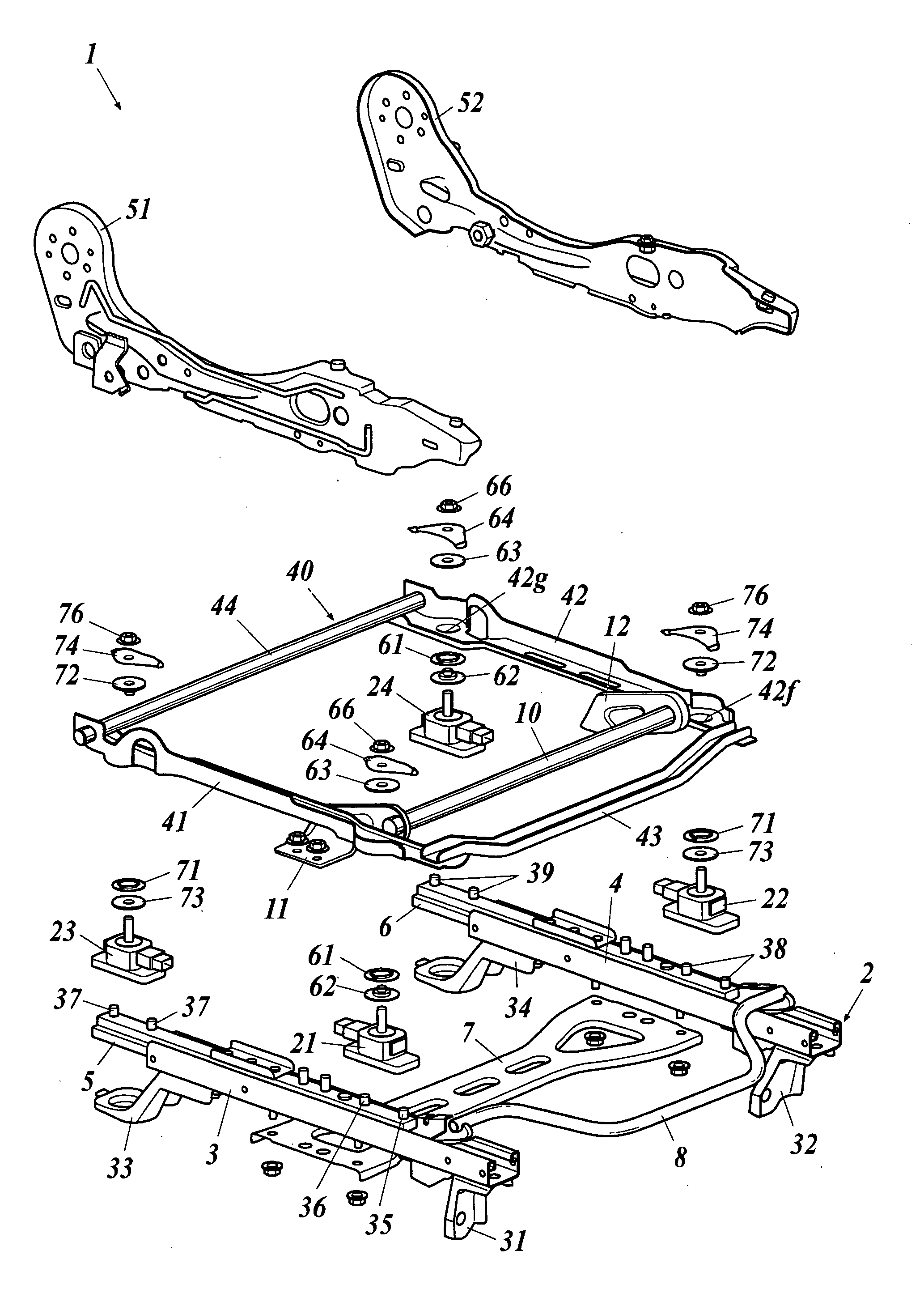 Passenger's weight measurement device for vehicle seat and attachment structure for load sensor