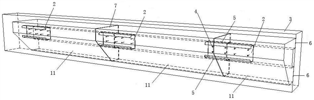 Foamed ceramic modeling line fixing assembly, fixing method and fixing structure thereof