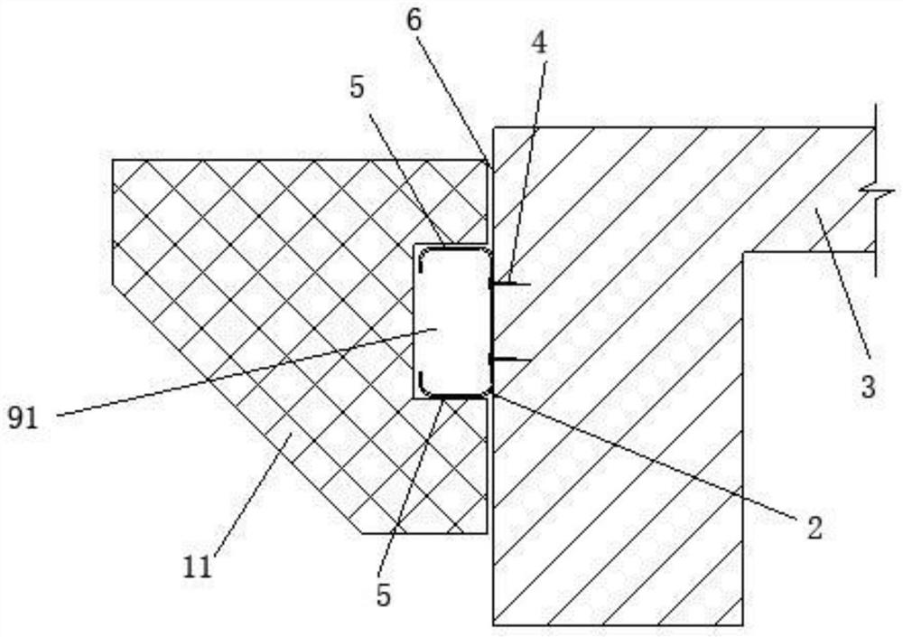 Foamed ceramic modeling line fixing assembly, fixing method and fixing structure thereof