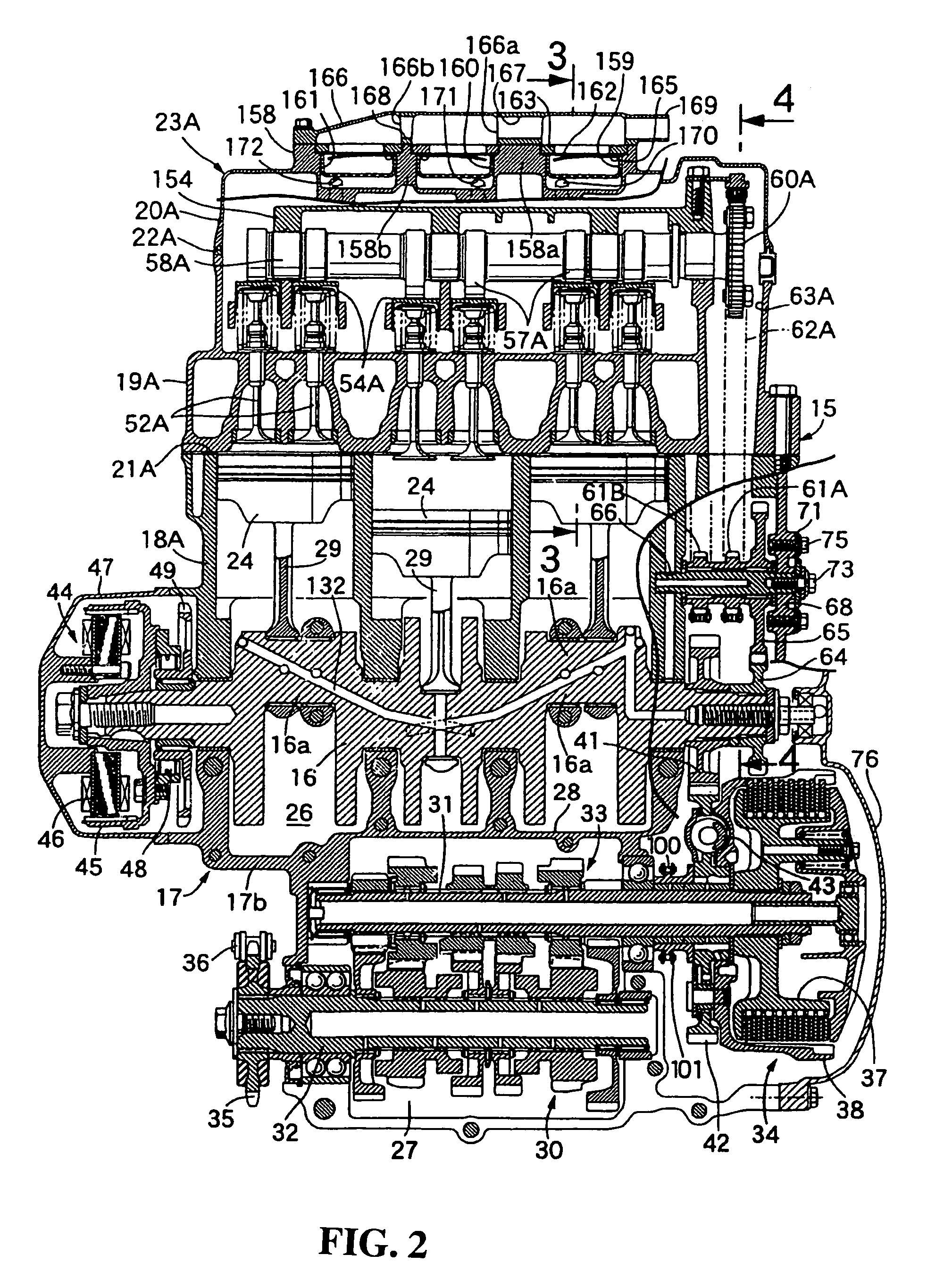 Oil strainer support structure in engine