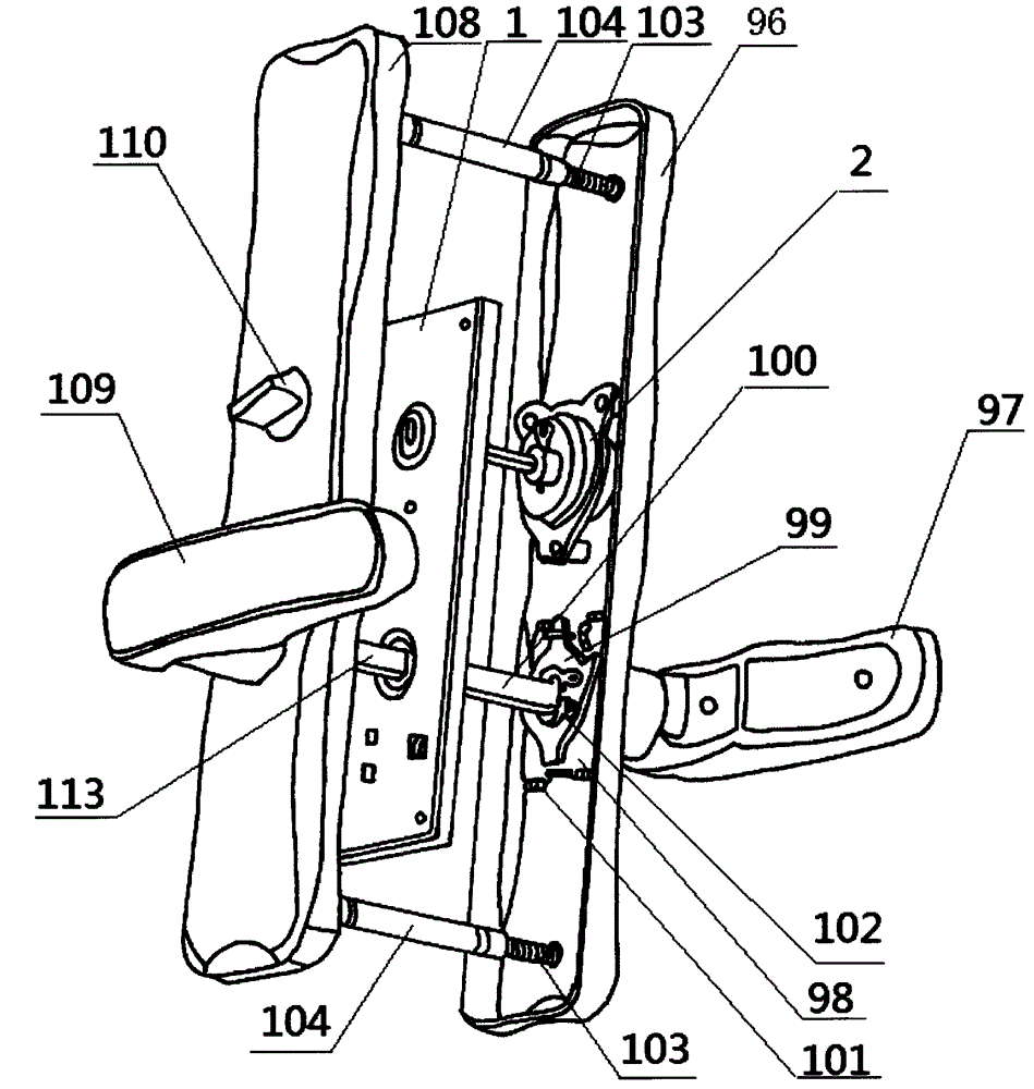 Simple indoor door lock
