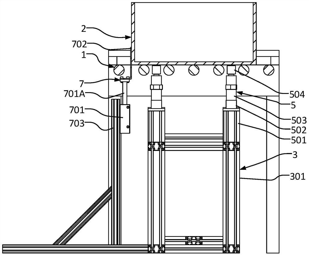 Vibration positioning device and turnover box transmission system