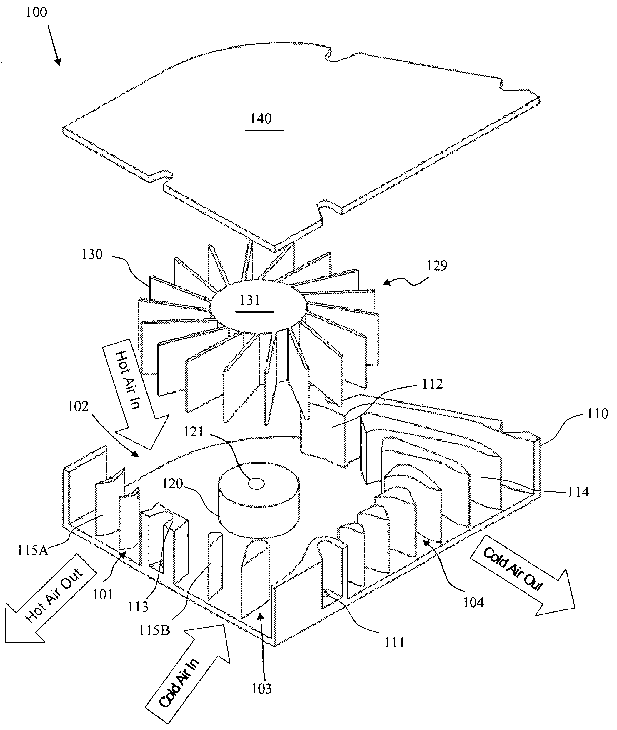 Bi-directional blowers for cooling computers