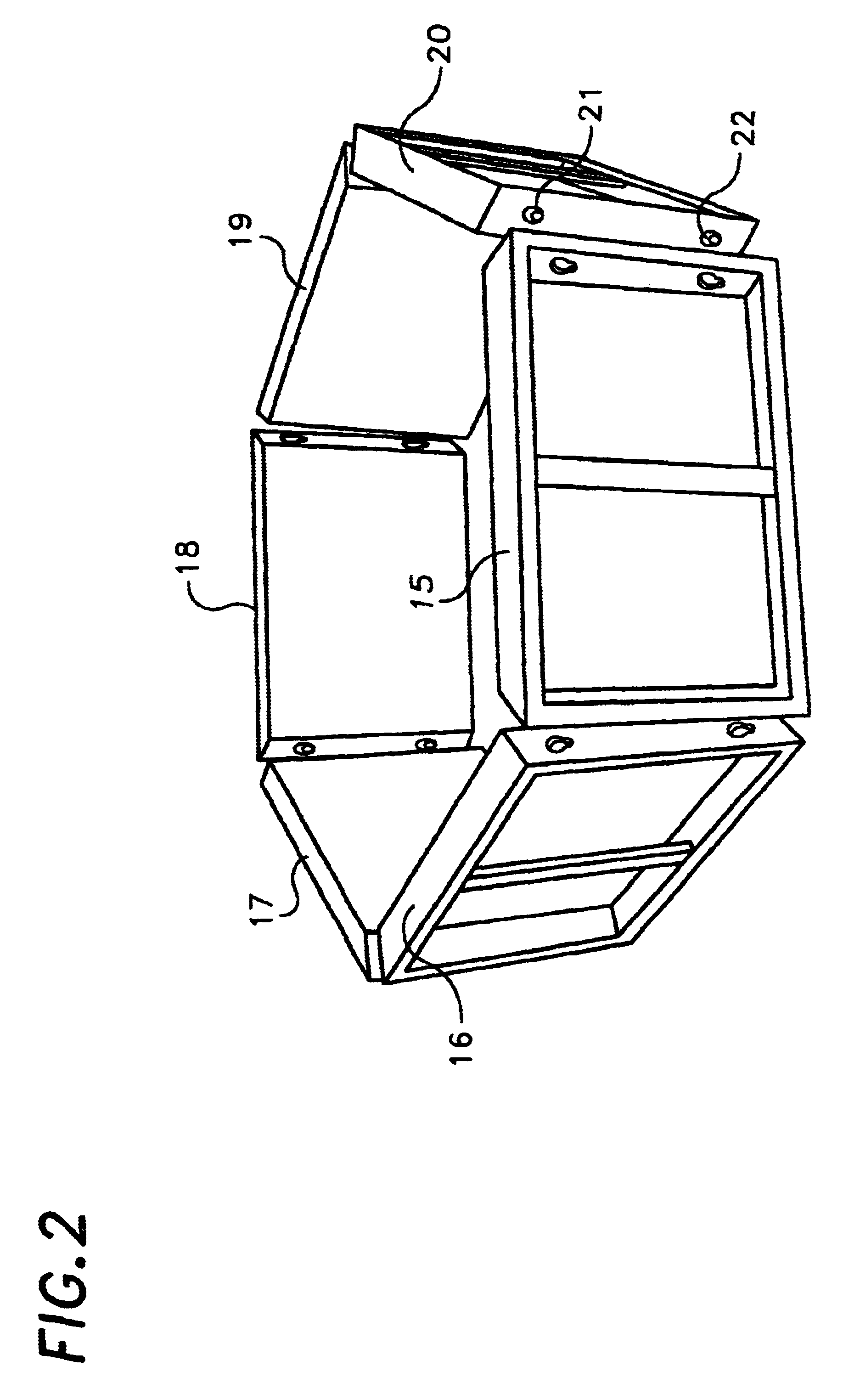 Method for making portable, strong, light-weight and easily assembled containing structures using interlocking panel members