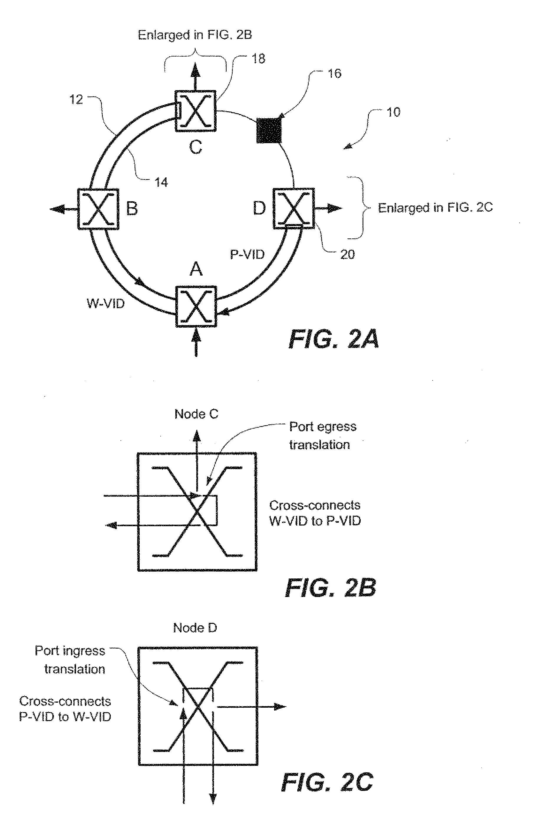 Method and system for looping back traffic in qiq ethernet rings and 1:1 protected PBT trunks