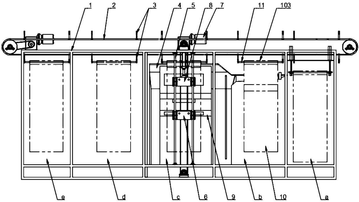 Device for automatically combing bent end of straight rice vermicelli