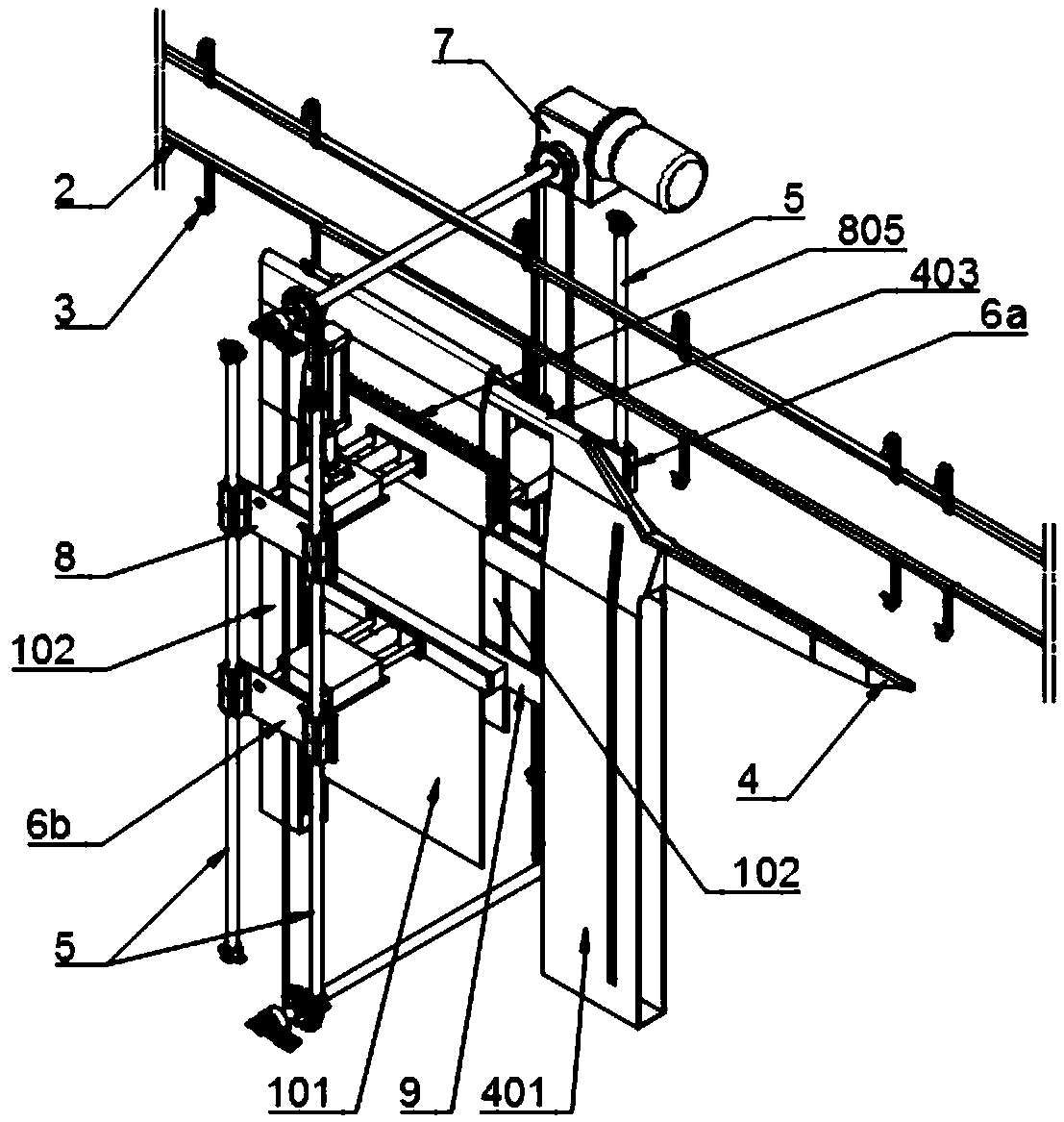 Device for automatically combing bent end of straight rice vermicelli