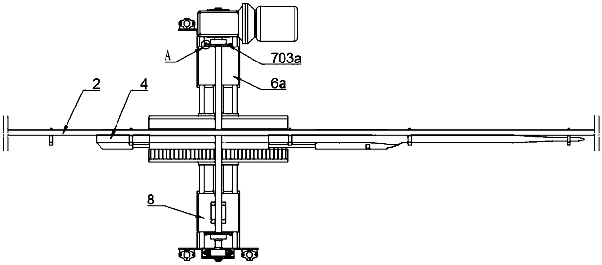 Device for automatically combing bent end of straight rice vermicelli