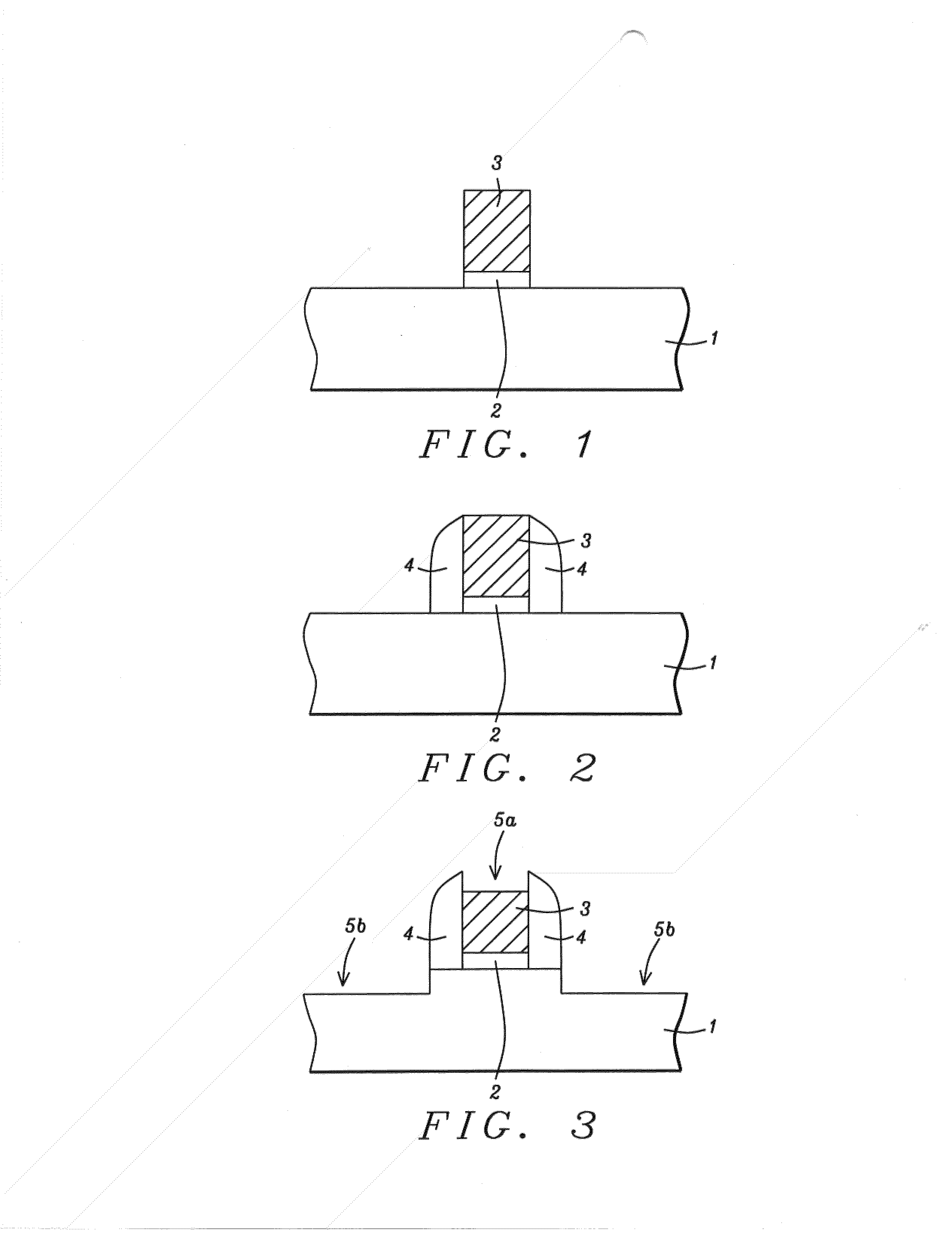 A Recessed Polysilicon Gate Structure for a Strained Silicon MOSFET Device