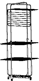 Tower type lifting clothes rack