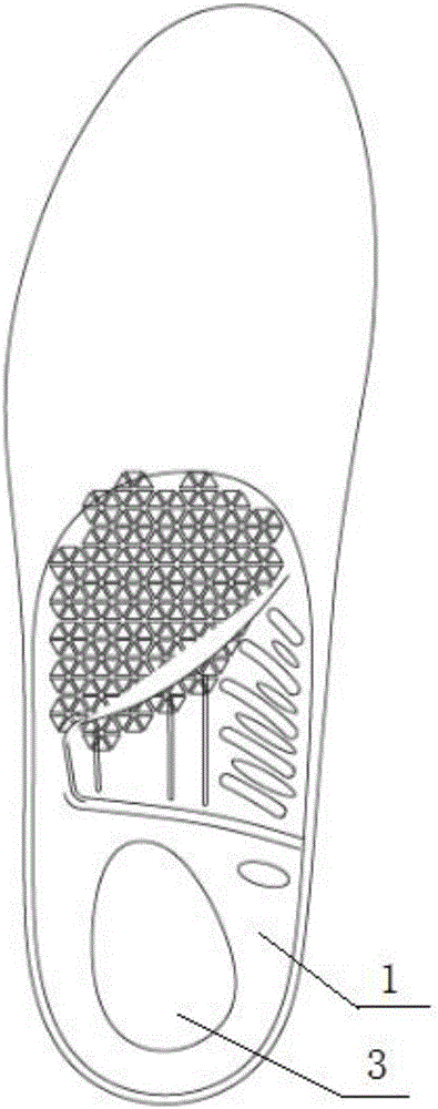 Pressure reduction and protection insoles applying to high-risk diabetic foot groups and manufacturing method thereof