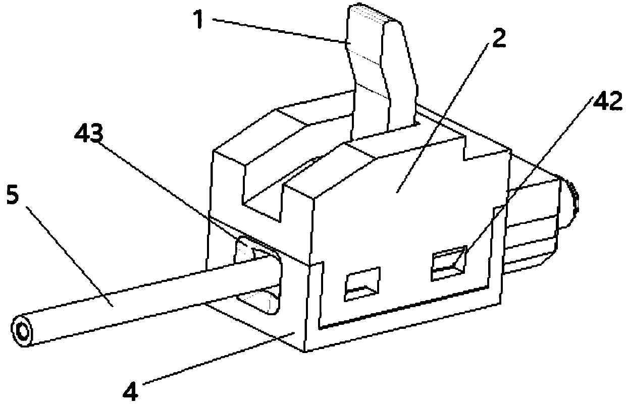 Optical fiber locking structure and connector