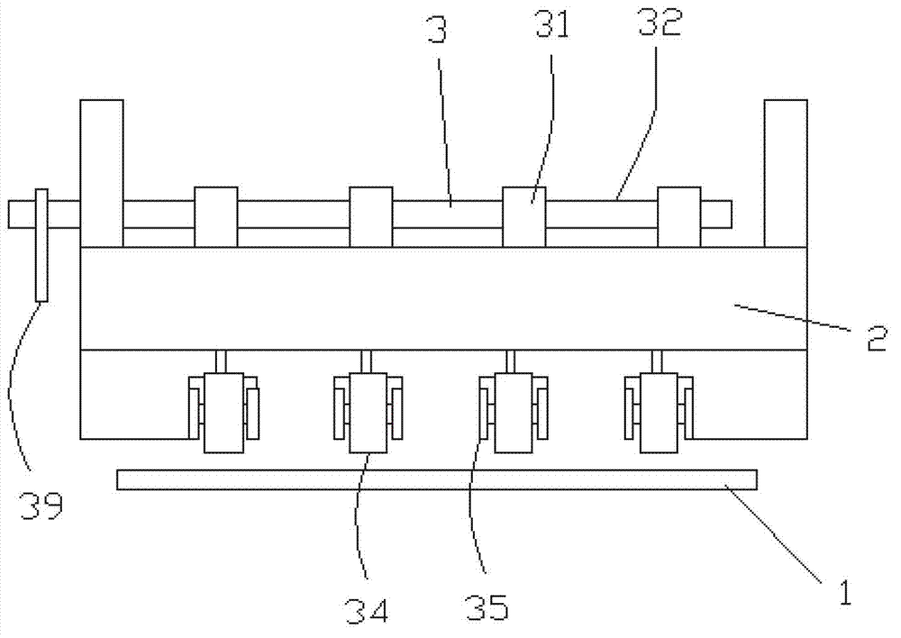 Pressing device for wood chip automatic cutting machine