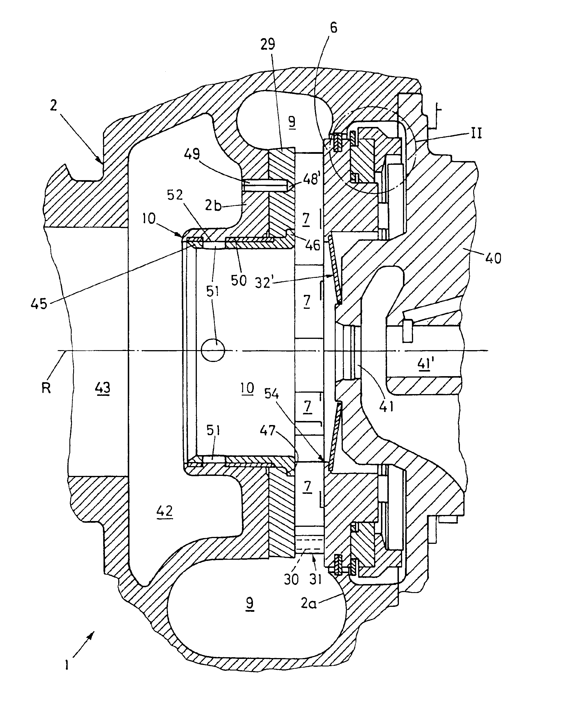 Guiding grid of variable geometry and turbocharger