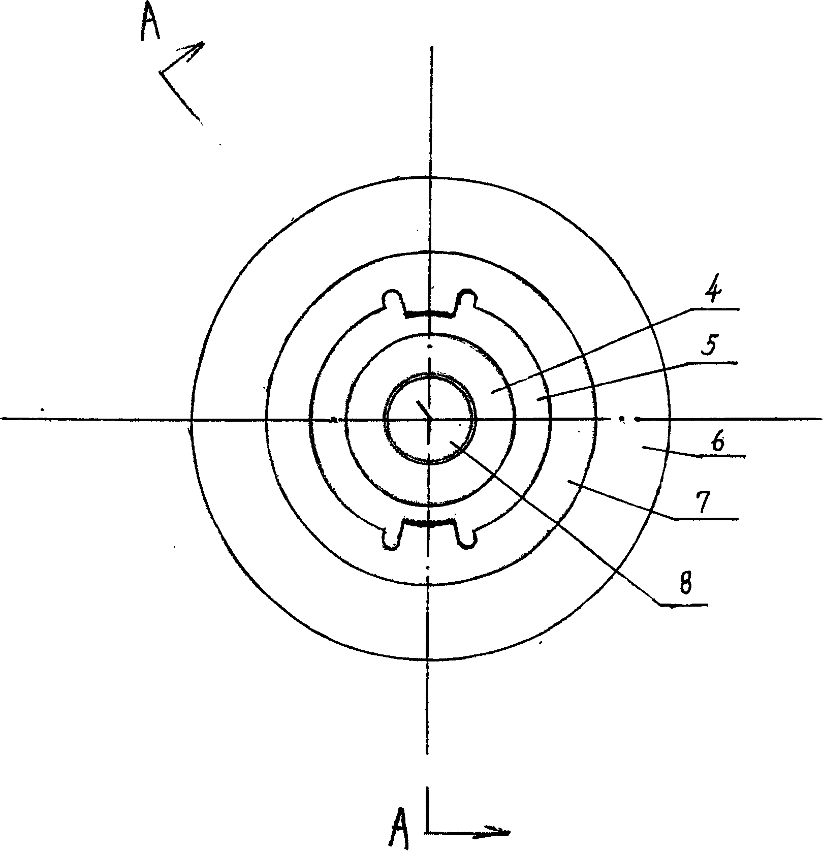 Device for eliminating burr of metal round tube end panel and interior edge