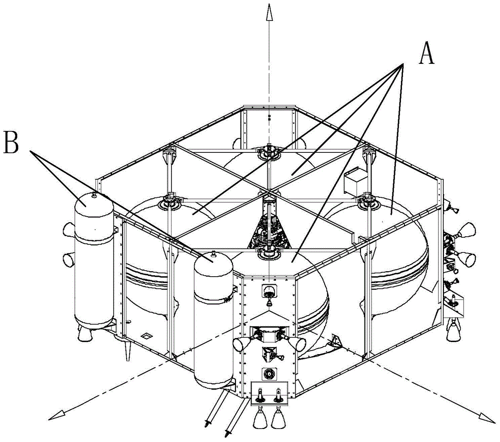 Cross bracing main structure for spacecraft