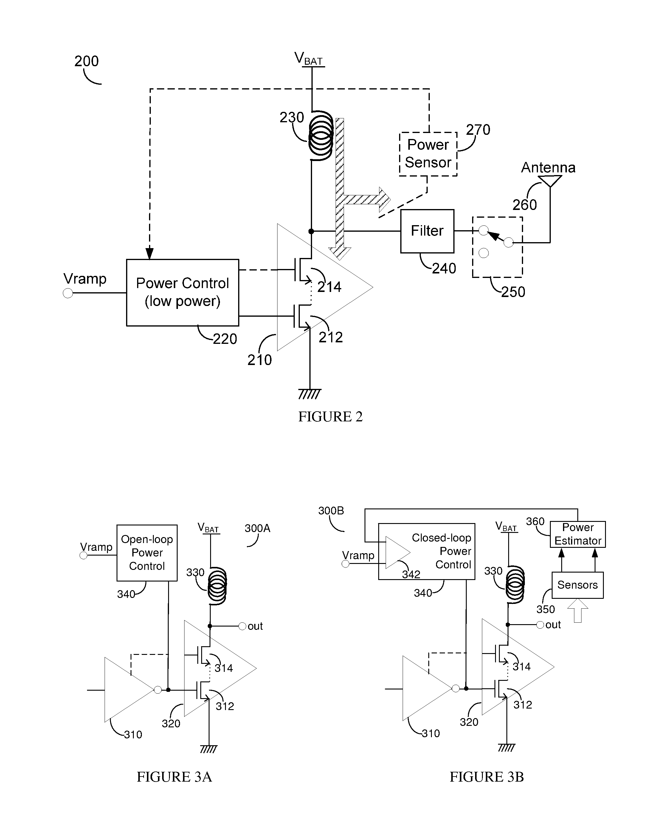 Gate-Based Output Power Level Control Power Amplifier