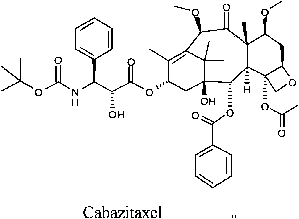 Cabazitaxel intermediate as well as preparation method and application thereof