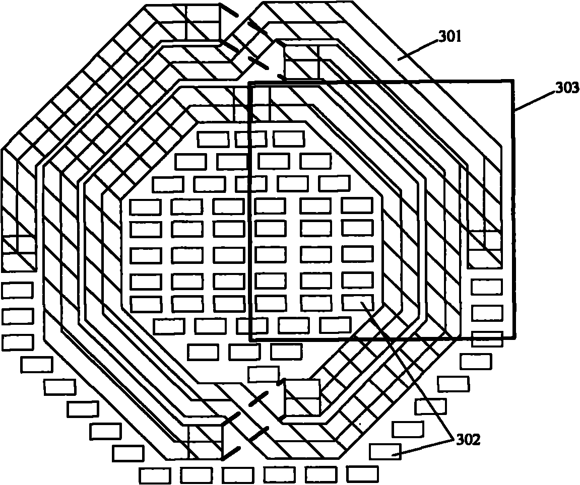 Figure filler structure inserted about inductor
