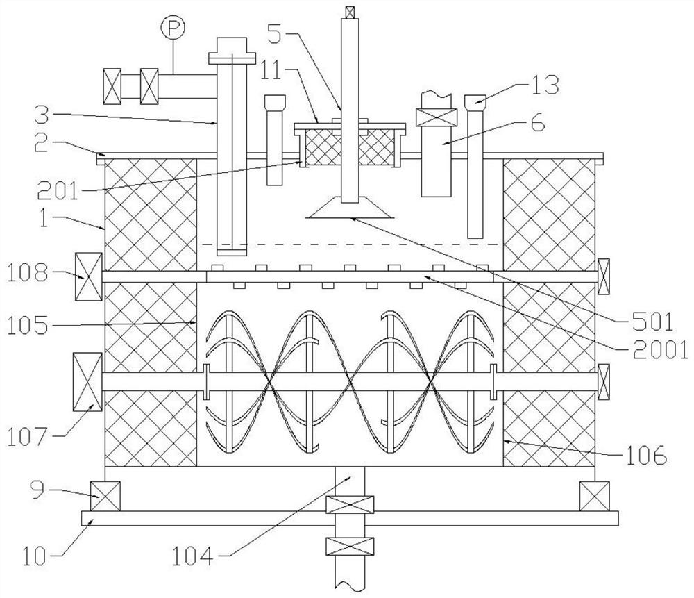 Multi-stirring-shaft vacuum vapor deposition furnace special for powder