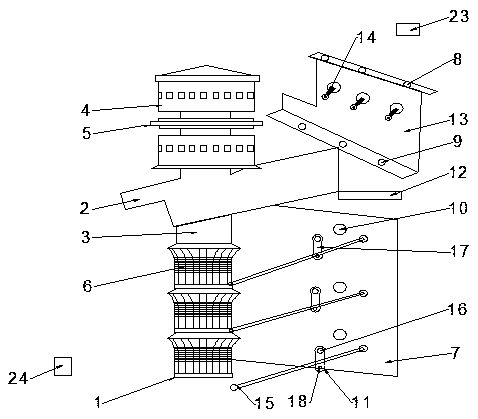Yarn conveying device used for knitting machine