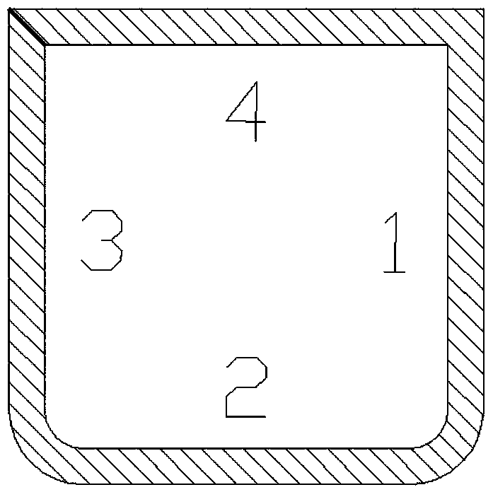 A method for forming high-strength thick-walled small-section square tube with double sharp corners