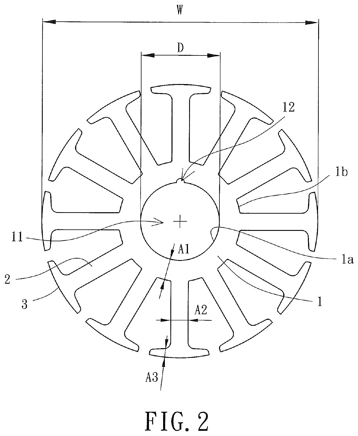 Silicon steel plate of the outer-rotor motor