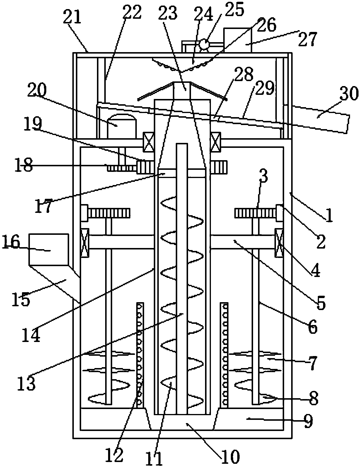 Inner cycle collision mixed type soil repair device
