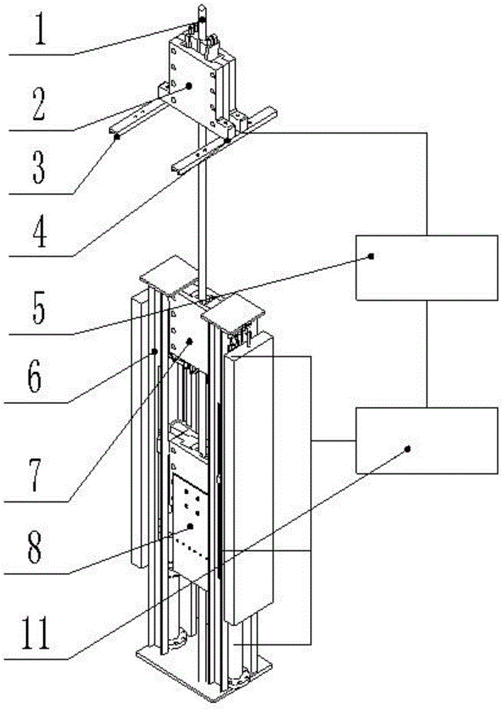 Ultra-deep vertical shaft guide steel cable tensioning device and tensioning method