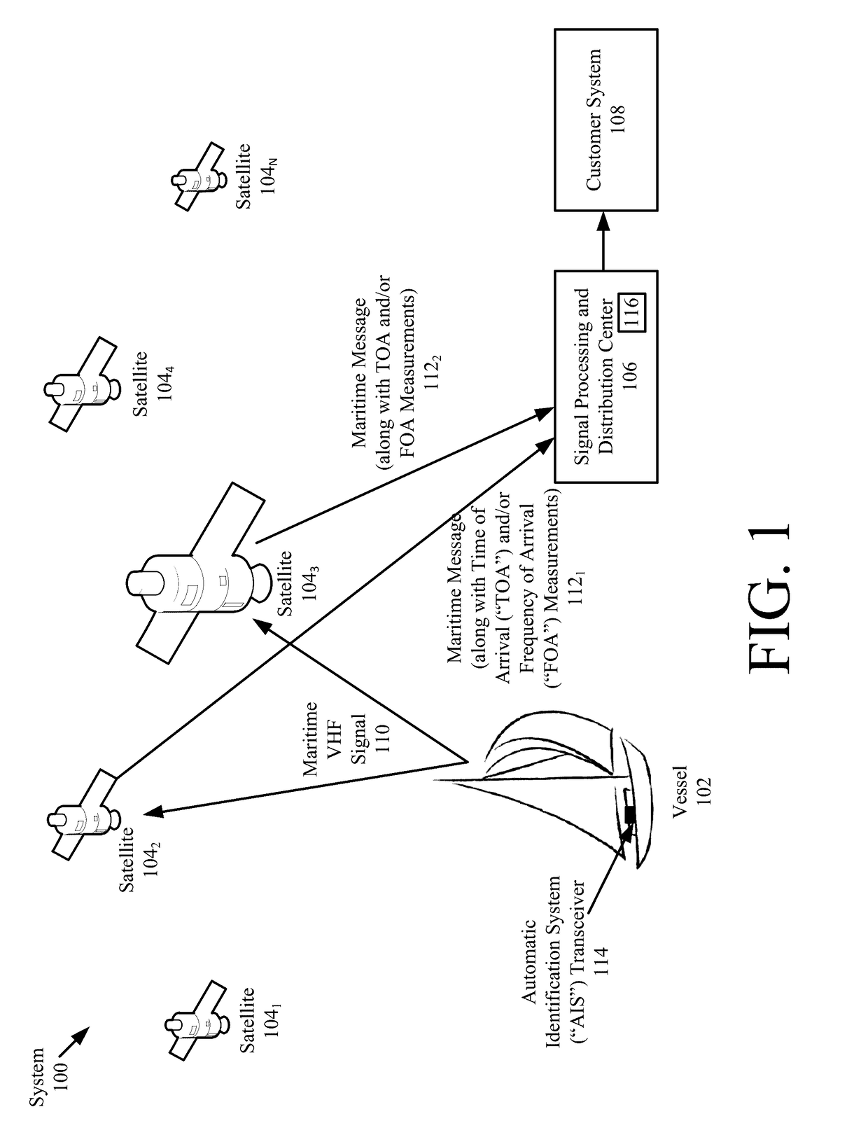 Systems and methods for space-based geolocation of vessels using maritime signals transmitted therefrom