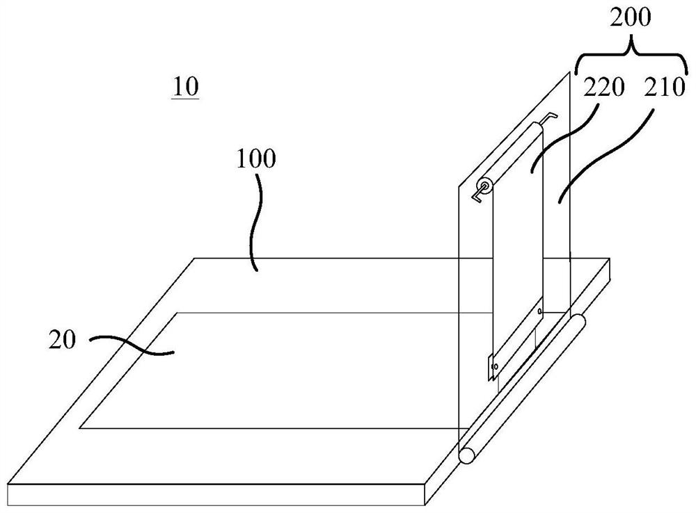 Display panel testing device and system