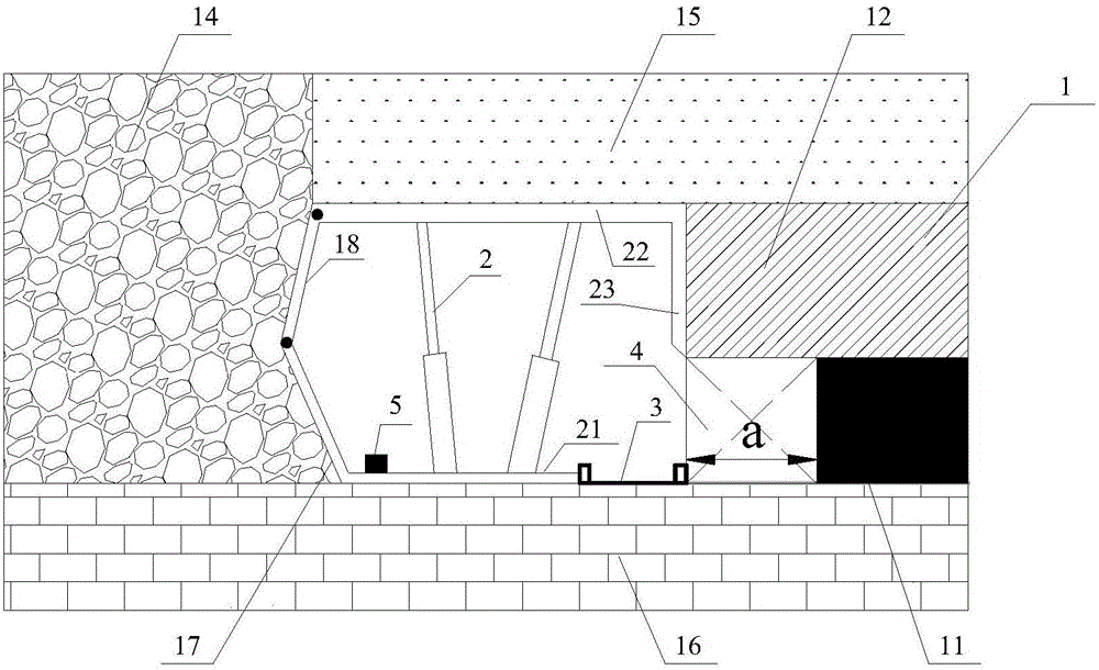 Full-seam extraction method for stoping bottom layering of shallow extremely thick loose coal seam