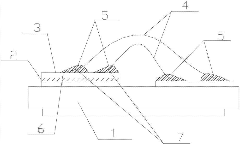 A semiconductor module structure and a method for connecting and fixing bonding wires in the structure