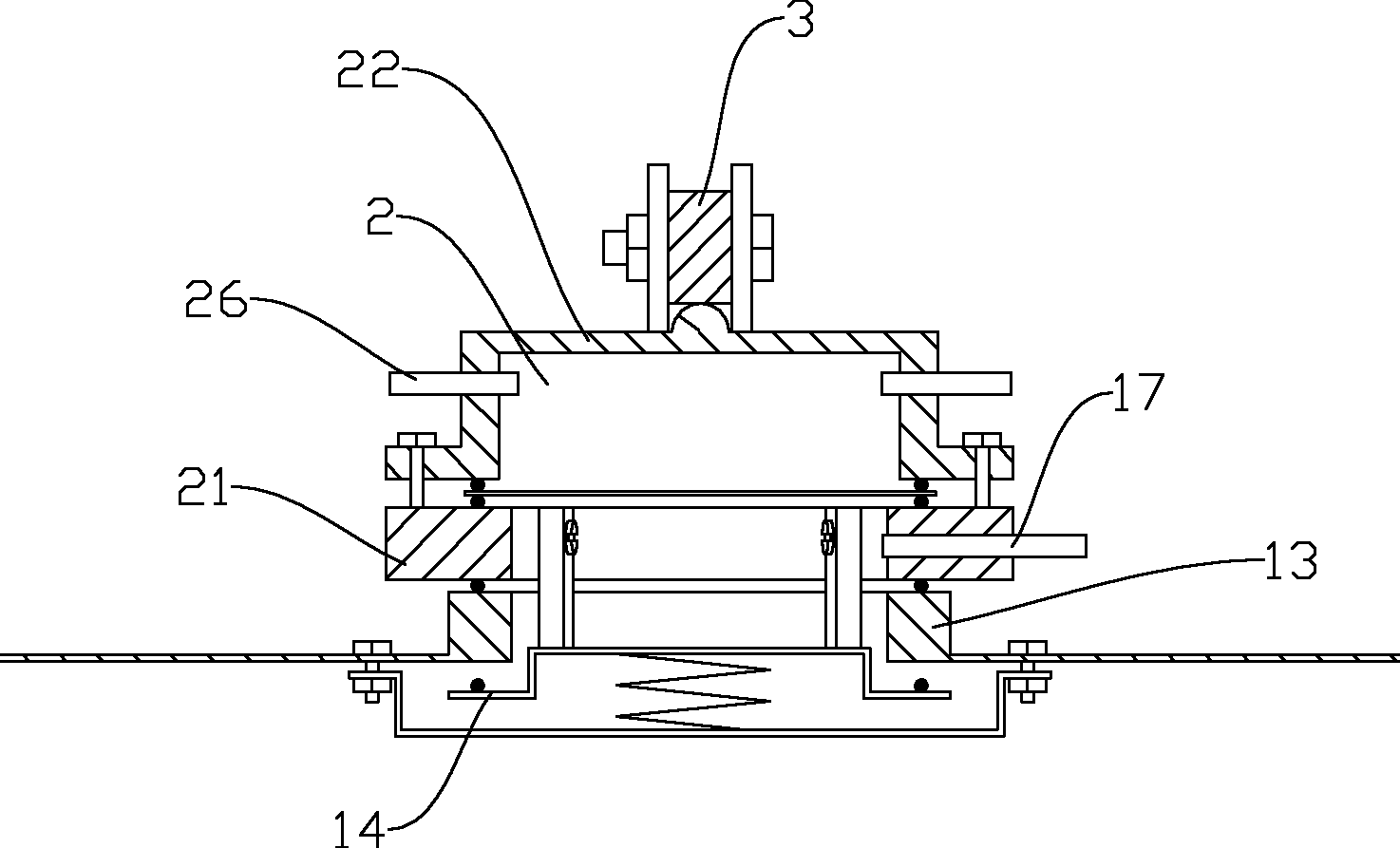 Radon resisting property detecting device and manufacturing method of test sample