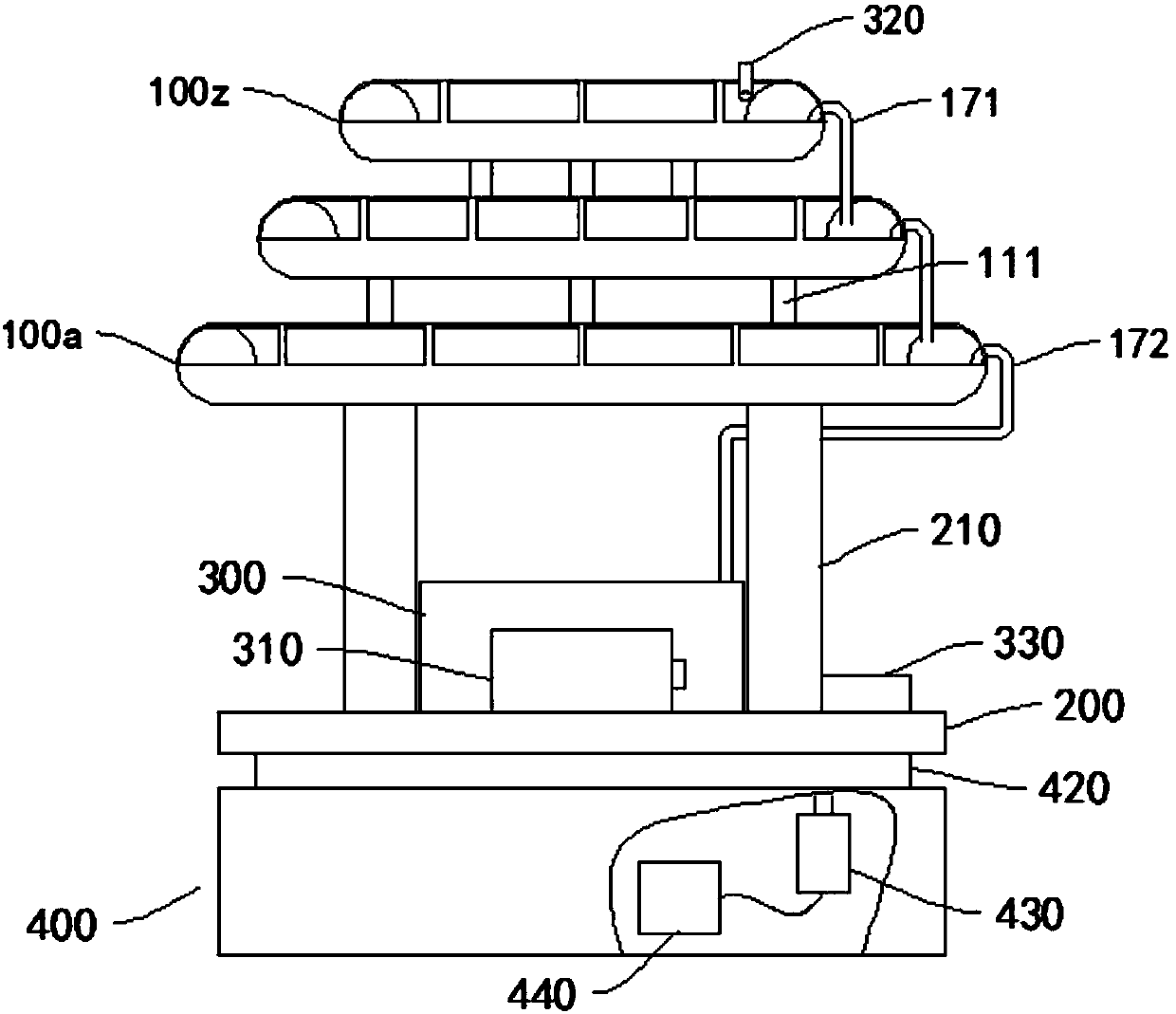 Pavilion type balcony planting device