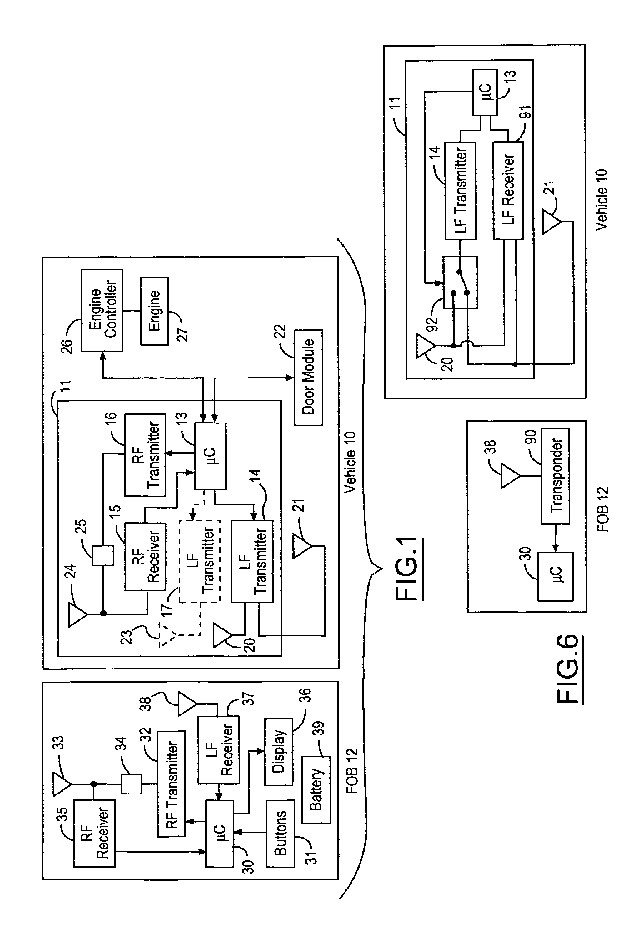 Integrated passive entry and remote keyless entry system
