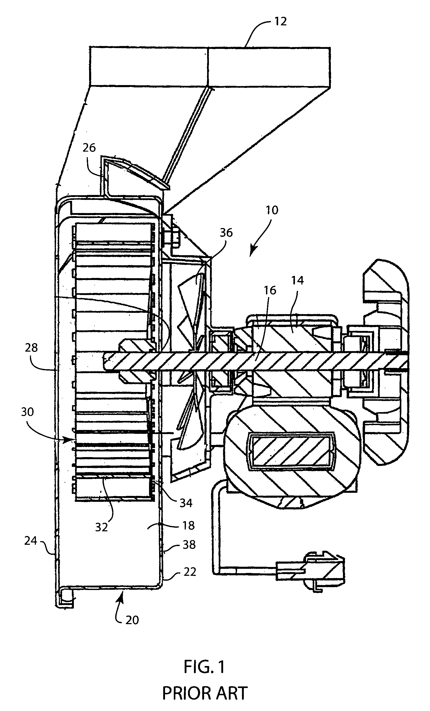 Draft inducer having single piece metal impeller and improved housing