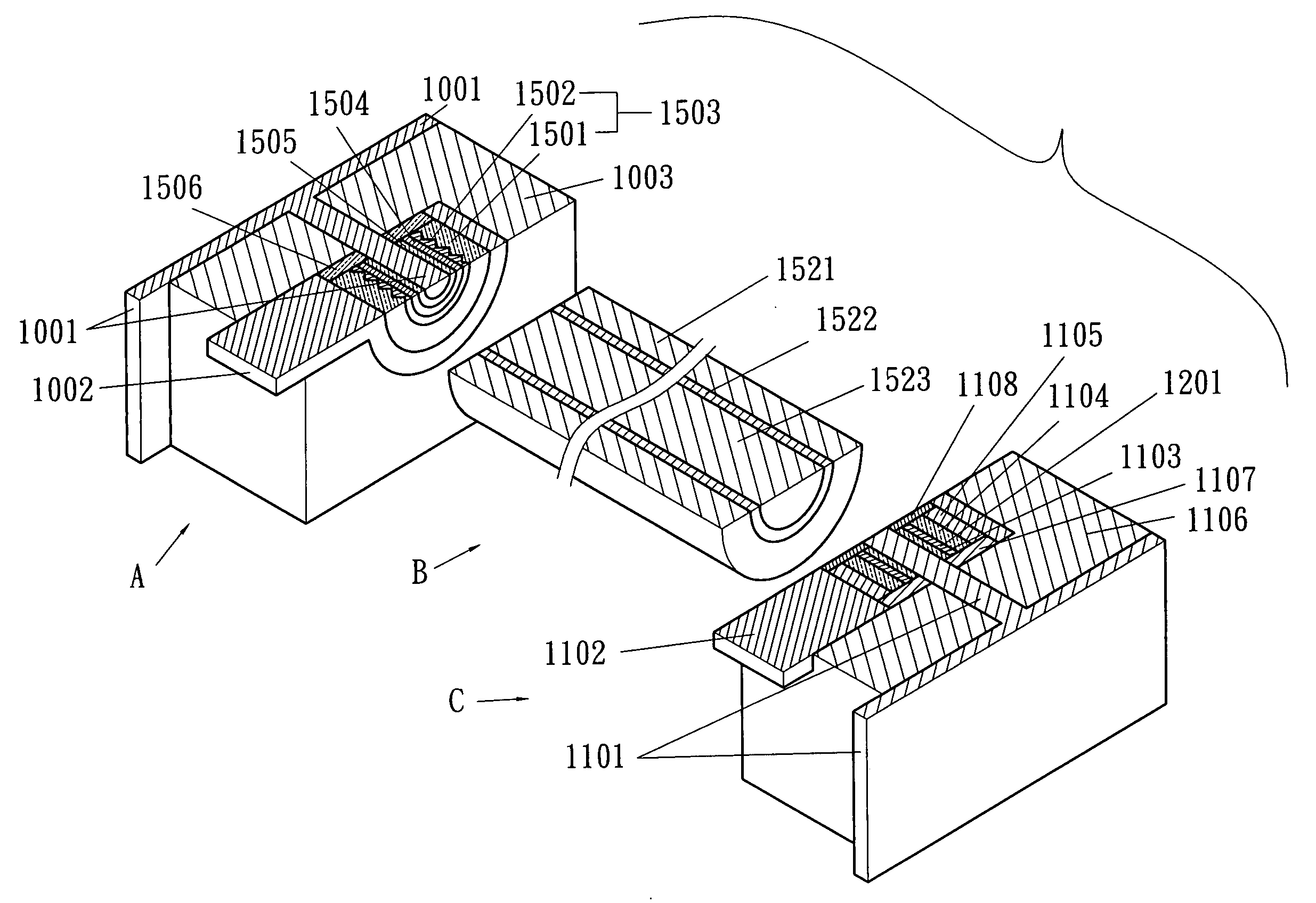 Coaxial light-guide system consisting of coaxial light-guide fiber basing its refractive index profiles on radii and with its coaxial both semiconductor light sources and semiconductor detectors