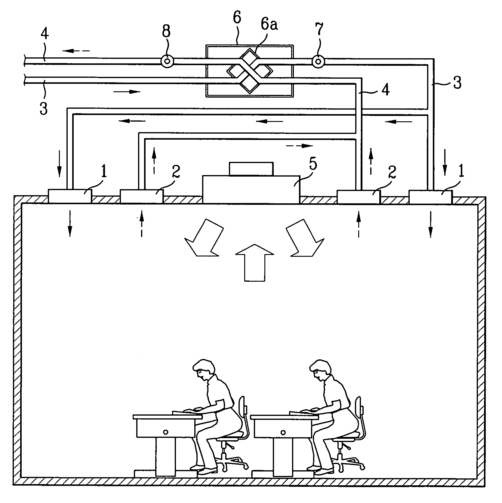 Method for controlling flow rate of ventilating air in air conditioner