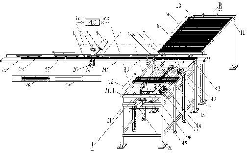 Long-strip boat feeding device and method