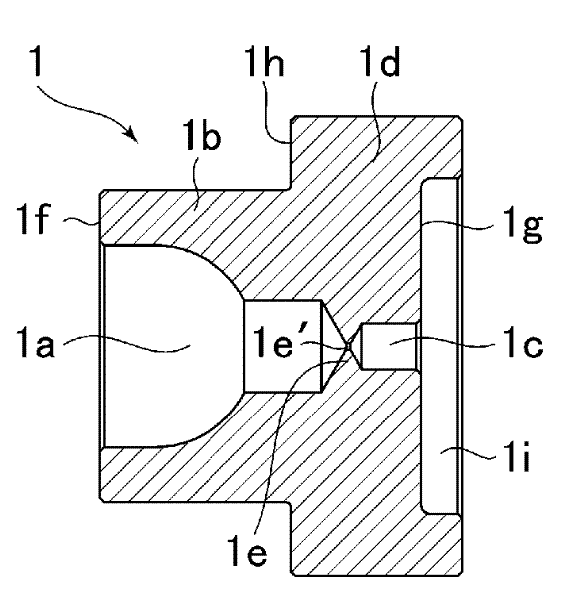 Gasket type measuring hole and pressure type flow control device using the measuring hole