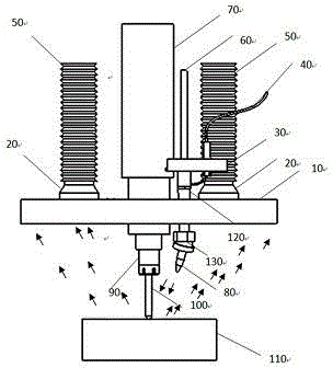 Electrostatic eliminating, chip removing and dust sucking device for lost foam casting forming machine