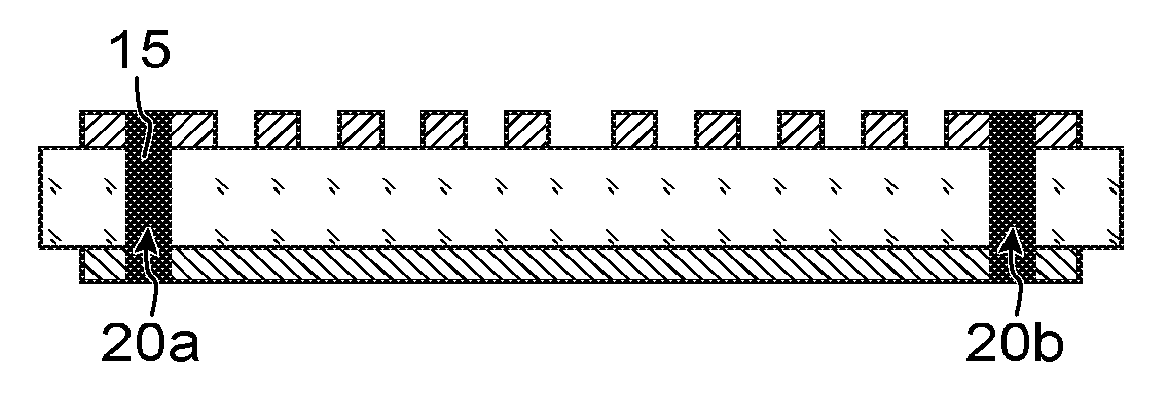 Method for producing vias on flexible substrate