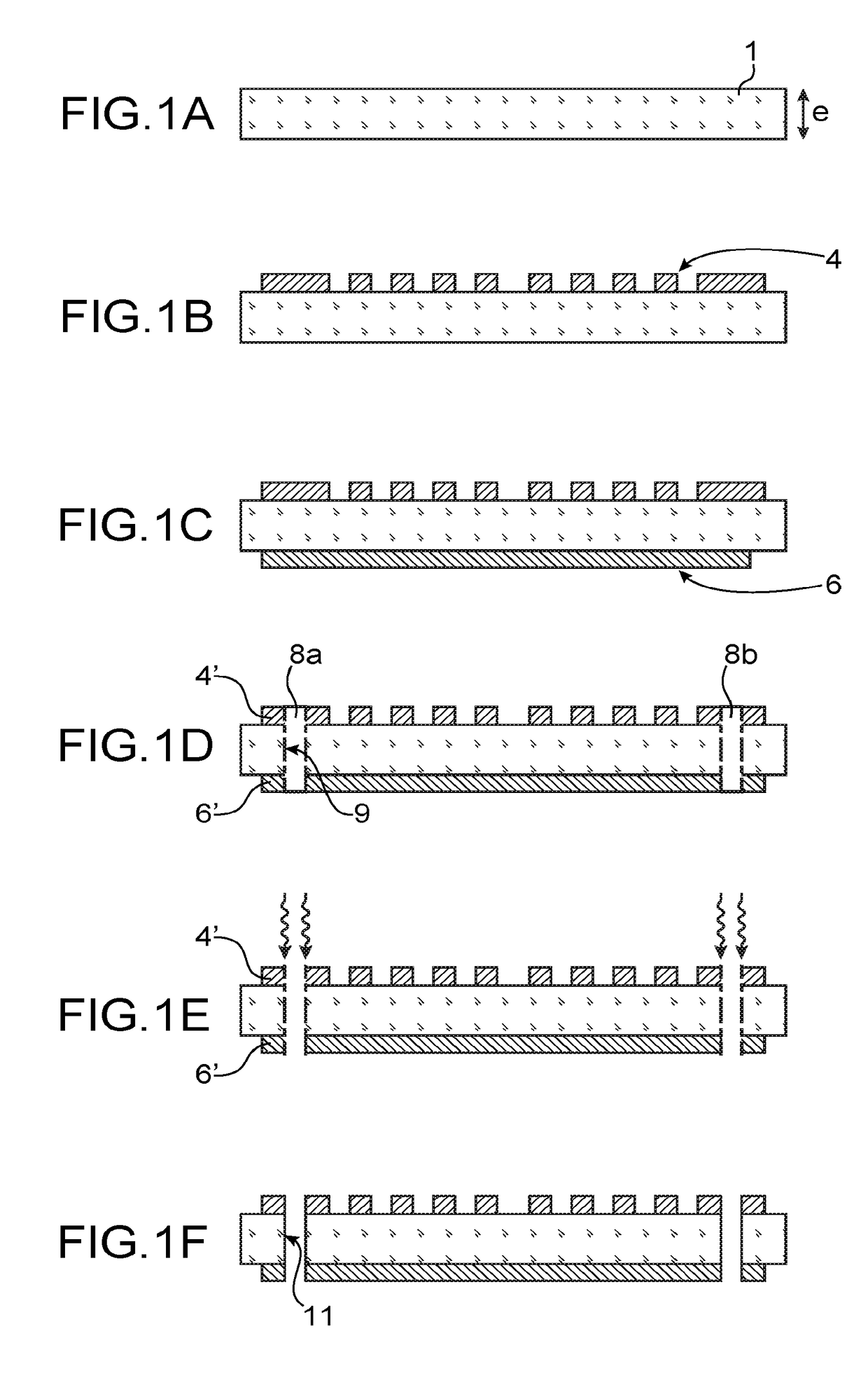 Method for producing vias on flexible substrate